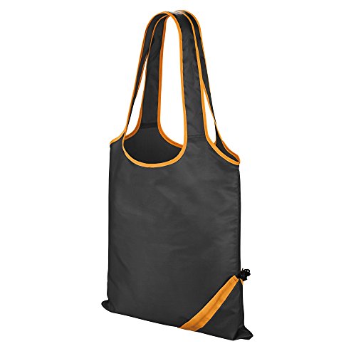 Result - Bolsa para la compra compacta (Talla Única/Negro/Naranja)