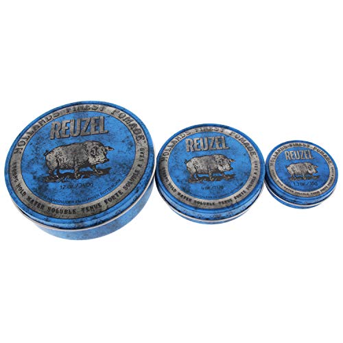 REUZEL Pomade Blue Strong Hold High Sheen Water Soluble, 1 unidad (1 x 35 g)