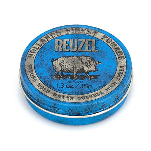 REUZEL Pomade Blue Strong Hold High Sheen Water Soluble, 1 unidad (1 x 35 g)