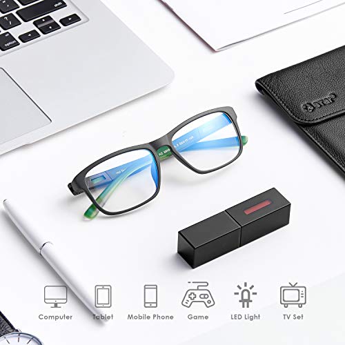 Rezi Gafas de ordenador Gafas Lectura para Protección contra Luz Azul - Alta Protección para Pantalla, Marco ultraligero | Luz anti-azul | 100% protección UV, Evita la Fatiga Ocular para PC, Móvil