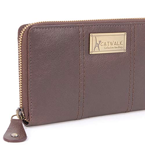 RFID - CATWALK COLLECTION - GALLERY - Billetera/Cartera de uso diario - Con caja de regalo - Cuero - Marrón