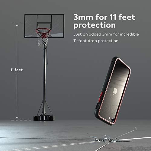 RhinoShield Funda Bumper Compatible con [iPhone SE2 / SE (2020) / 8/7] | CrashGuard NX - Carcasa con Tecnología de Absorción de Golpes - Resistente a Impactos de más de 3.5 Metros - Rojo