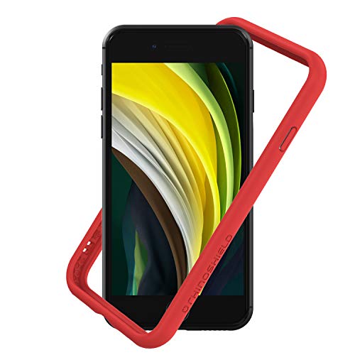 RhinoShield Funda Bumper Compatible con [iPhone SE2 / SE (2020) / 8/7] | CrashGuard NX - Carcasa con Tecnología de Absorción de Golpes - Resistente a Impactos de más de 3.5 Metros - Rojo
