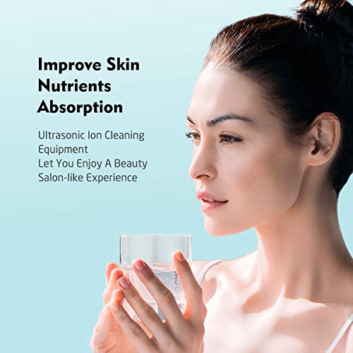 Ribivaul Skin Scrubber - Limpiador Facial Ultrasónico, Limpiador de Poros Espinillas Peeling Ultrasonico, Dispositivo Facial Exfoliante