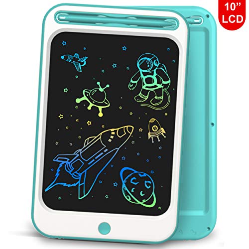 Richgv Tableta de Escritura, 10 Pulgadas Tablet de Pintar Niños，Electrónica Gráfica Portatil Tableta de Dibujo Digital Color， Escribir Dibujar Notas para Clase Oficina Casa (10 Pulgadas, Azul-B)