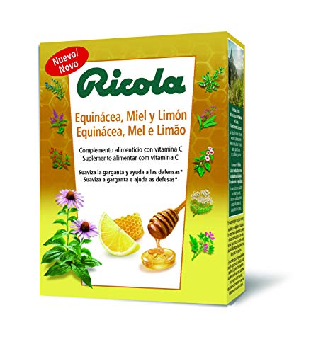 Ricola caramelos - caja/estuche defensas 50g, sabor equinacea, miel y limón