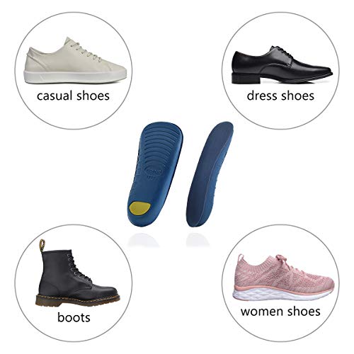 riemot 3/4 Plantillas Ortopédicas para el Tratamiento de la Fascitis Plantar, Pies Planos, los dolores del talón, la rodilla y la espalda Samt