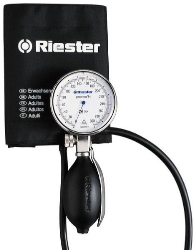 Riester 1362 precisa N aluminio, tensiómetro, brazalete velcro adultos, 1 tubo