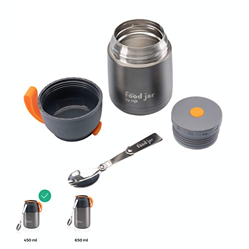 riijk Termos para Comida Caliente de Acero Inoxidable - Termo Alimentos para Bebé y Adulto con la Cuchara Plegable