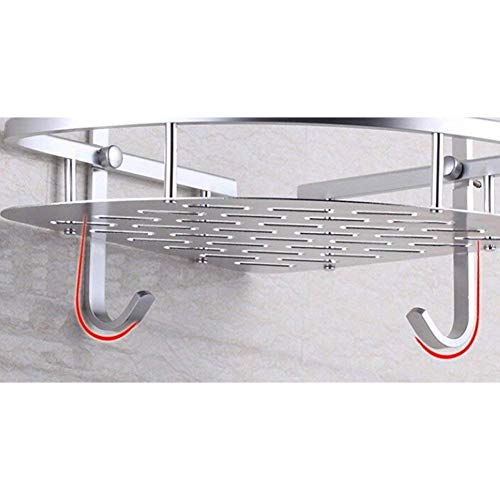 Rinconera de baño Multiply-X, estante para ducha de aleación de aluminio anodizado, con 2 estantes, montaje en pared, capacidad para jabón, champú y limpiador facial