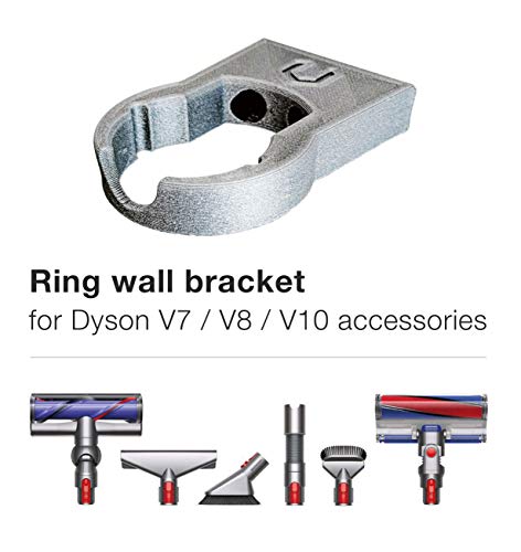Ring (for Dyson) | Anillo soporte de pared para accesorios Dyson V7/V8/V10 – organizador con montaje en pared para accesorios para la limpieza Dyson Gray