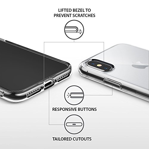 Ringke Funda Apple iPhone X [Air] Ligera como el Aire, Carcasa Protectora Resistente a los arañazos de TPU Transparente Ligera y Fina para Apple iPhone 10 - Transparente Clear