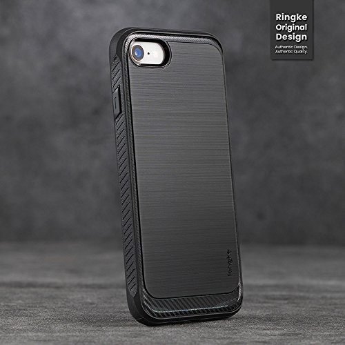 Ringke [ONYX] Funda iPhone 7 / iPhone 8, [Fuerza elástica] Durabilidad Flexible, Duradero antideslizante gota protección, TPU Defensivo para Apple iPhone 7 2016 - Black