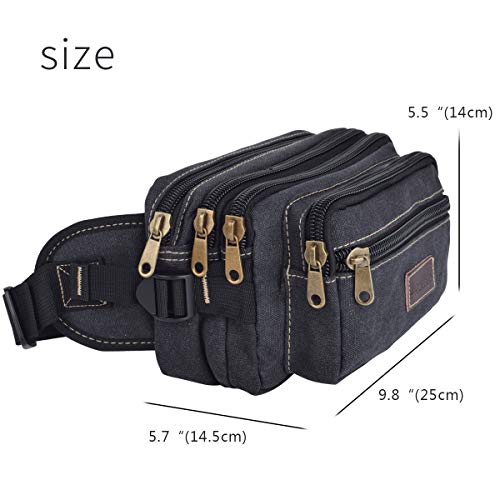 Riñoneras Deportivas de Gran Capacidad SUNSEATONRiñoneras Running Bolsa de Cintura para Hombres y Mujeres (Negro)