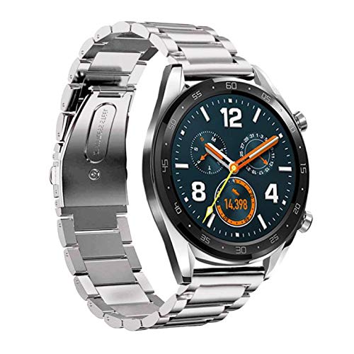 Riou Correa para Reloj,❤️para Huawei Watch GT Correa para la muñeca de reemplazo rápido de liberación rápida de Acero Inoxidable Pulseras de Repuesto para smartwatches