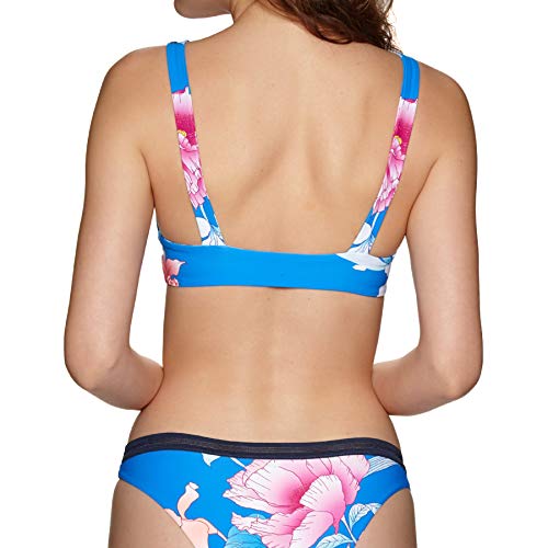 Rip Curl Infusión Flor Halter Mujeres Bikini Top X Pequeño Brillante Azul