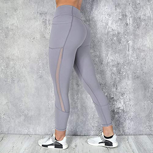 RISTHY Mallas Fitness Leggins Pantalones Yoga Largos Mujer Adelgazada Elástico Pantalones Profesionales Entrenamiento Deportivos Cintura Alta para Correr Yoga Gimnasio