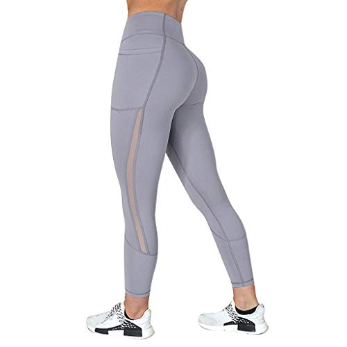 RISTHY Mallas Fitness Leggins Pantalones Yoga Largos Mujer Adelgazada Elástico Pantalones Profesionales Entrenamiento Deportivos Cintura Alta para Correr Yoga Gimnasio