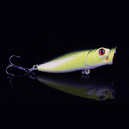 RIsxffp Fish Hook 6.5cm 8.7g Simulación Peces de Pesca Cebo Duro Señuelo Falso Abrazaderas con Agudos Ganchos Amarillo + Blanco