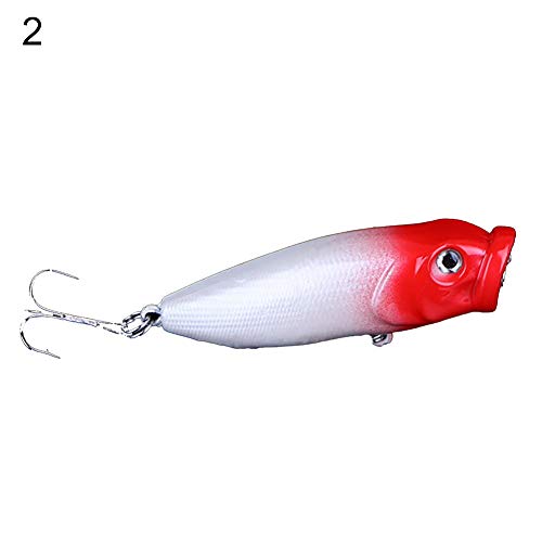 RIsxffp Fish Hook 6.5cm 8.7g Simulación Peces de Pesca Cebo Duro Señuelo Falso Abrazaderas con Agudos Ganchos Amarillo + Blanco