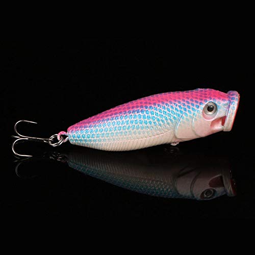 RIsxffp Fish Hook 6.5cm 8.7g Simulación Peces de Pesca Cebo Duro Señuelo Falso Abrazaderas con Agudos Ganchos Amarillo + Blanco