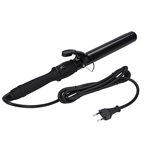 Rizador de Pelo Profesional rizador de turmalina con pantalla LCD Planchas rizadoras no Dañar el Pelo cable giratorio de 360 ° y soporte inferior (38 mm)(38mm)