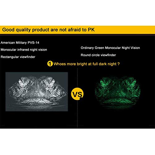 RLF LF Telescopios de visión Nocturna monoculares Militares Incluye Soporte para la Cabeza y Potente Sensor infrarrojo para Oscuridad Total, Negro