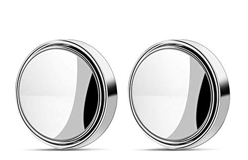 Rmeet Espejo De Punto Ciego,2 Pack Espejo Convexo 360 Gran Angular Ajustable Redonda HD Espejo Retrovisor Universal Coche Retrovisores de Ángulo para Todos los Autos
