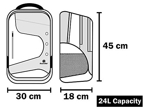 Roamlite PRO RL912 - Mochila Para Portátil IMPERMEABLE Jacquard de SUPREMA Calidad - 24 Litros, Tamaño 45 x 30 x 18 cm - Macuto Bolsa Equipaje de Mano Para Ipad Tablet Macbook de Hasta 15.6 Pulgadas