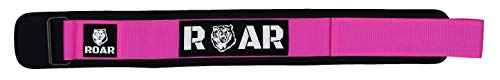 Roar® Cinturón Lumbar Gimnasio, Cinturon Gimnasio Hombre y Mujer, Cinturon Halterofilia, Powerlifting, Crossfit, Levantamiento Peso, Musculacion, Cinturon Gym Hombre, Cinturon Pesas (Rosa, S)