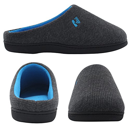 RockDove Memoria de Dos Tonos los Hombres de Espuma Zapatilla con Nosotros 9-10 M US Gris Oscuro/Azul