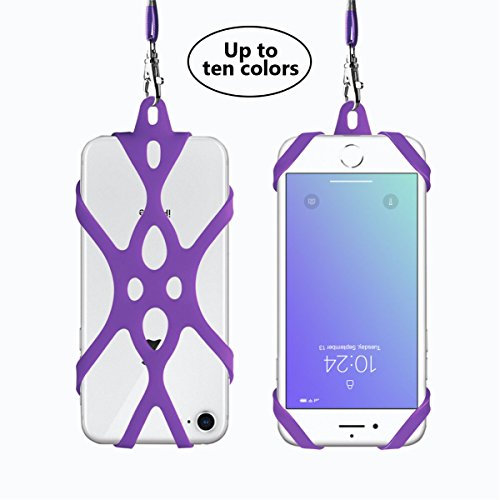 ROCONTRIP Estuche de Correa para el Cuello del teléfono Celular, Funda a Prueba de Golpes para el iPhone X 8 7 6 6S Plus Samsung Galaxy S8 S7 Edge LG Huawei (Púrpura)