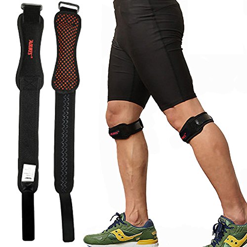 Rodillera con correa de apoyo para la rótula, rodillera ajustable y la mejor almohadilla de apoyo para el tendón patelar para aliviar el dolor de rodilla de la tendinitis, ACL,correr, sentadillas