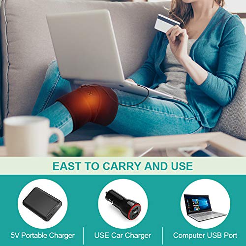 Rodillera de Calefacción para Terapia de Frío y Calor para Calentar las Articulaciones y Aliviar el Dolor de la Rigidez de la Rodilla, la Artritis y Las Distensiones, se Adapta a Hombres y Mujeres