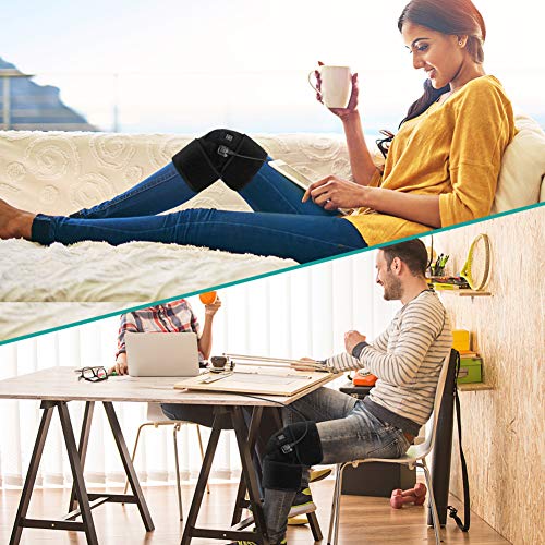 Rodillera de Calefacción para Terapia de Frío y Calor para Calentar las Articulaciones y Aliviar el Dolor de la Rigidez de la Rodilla, la Artritis y Las Distensiones, se Adapta a Hombres y Mujeres