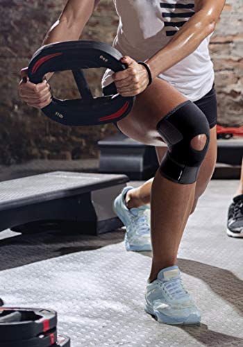 Rodillera de neoprene Totalmente Ajustable-Soportе Rodilla-Ortesis rodilla-Estabilizadora menisco-Ayuda en Lesiones de Ligamentos Artritis Large