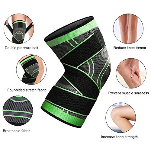 Rodillera,Rodillera Menisco,Rodillera Deportiva, Soporte Cómodo, Flexible y Transpirable, Para Varios Deportes 2pcs