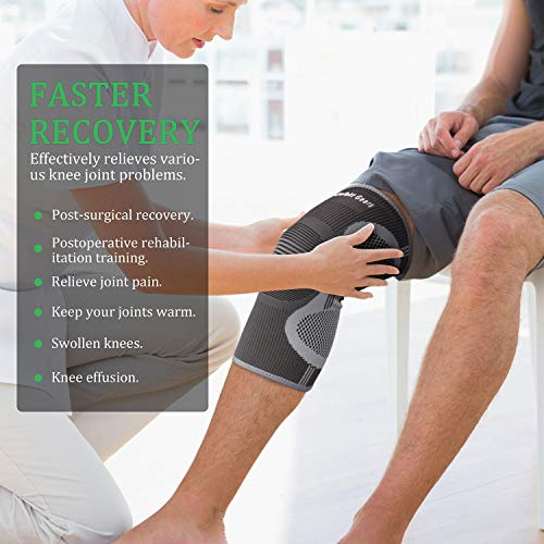 Rodilleras Menisco y Ligamentos, [2 Piezas] Befekt Gears Rodillera Deportiva Compresión Transpirable Antideslizante Hombre y Mujer para Crossfit, Correr, Deportes, Entrenamiento, Baloncesto, Bicicleta