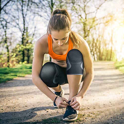 Rodilleras Menisco y Ligamentos, [2 Piezas] Befekt Gears Rodillera Deportiva Compresión Transpirable Antideslizante Hombre y Mujer para Crossfit, Correr, Deportes, Entrenamiento, Baloncesto, Bicicleta