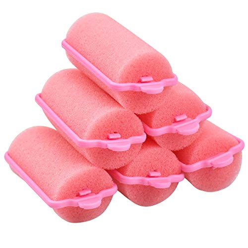 Rodillos de pelo de Esponja, 32 Piezas 3cm Suave Rulos para el Cabello, Bigudí de Espuma Herramienta de Rizado para Mujeres Muchachas y Niños Peinado de Bricolaje, 4 Colores
