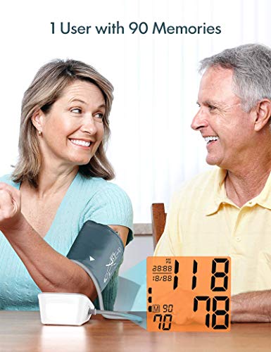 Roffie Tensiómetro de Brazo Digital Monitor Tipo de Banda para Brazo Digital Medidor de Presión Arterial Electrónico Mini Tamaño Ligero Portátil