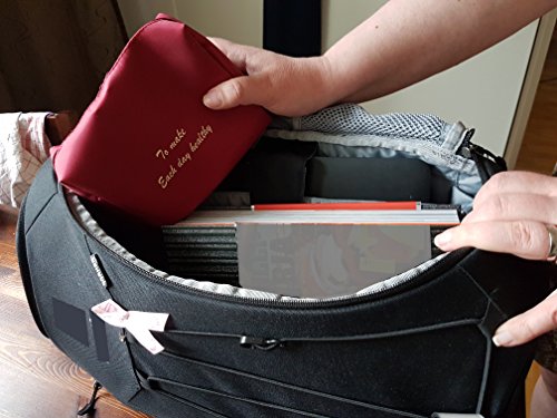 Roja Neceser Maquillaje Bolsa de Maquillaje, Neceser Mujer, Bolsa de Cosmeticos. Neceser Mujer Maquillaje, para uso diario y en viajes, con mucho espacio. Tamaño 17CM x 13CM x 9CM.