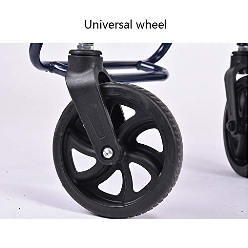 Rollators Carrito de Compras Plegable para Personas Mayores, la Estructura Triangular es Firme y Firme, Puede soportar 120 kg, con Frenos, Canasta de Compras