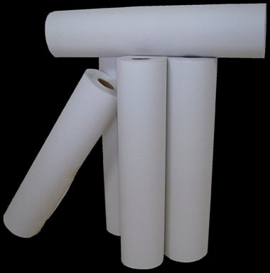 Rollo de papel camilla, sabana desechable en rollo para camillas, ancho 60 cm x 70 mts, color BLANCO