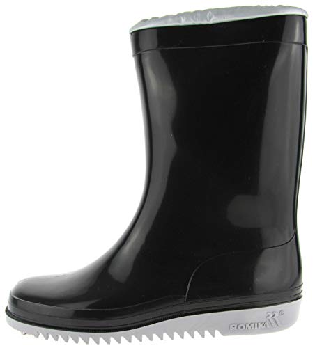 Romika Kadett 02002 - Botas de agua para niños, unisex, color Negro, talla 36