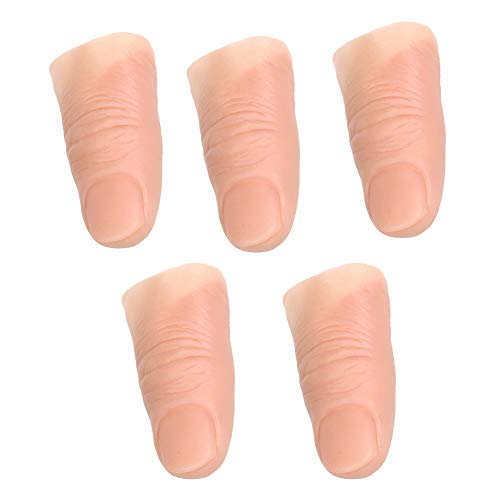 Romote 5pcs / Set Truco De Magia Dedos Pulgar Falso Suave Consejos Demostración De La Etapa Prop Juguete Broma