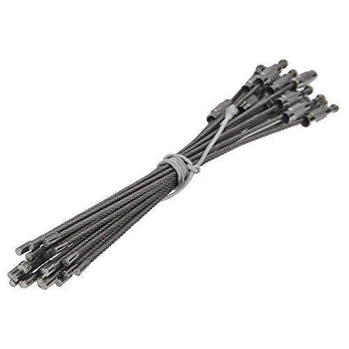 Romote Sinsun 5pcs Acero Inoxidable Alambre Llavero Llavero de Cable para el Aire Libre Senderismo