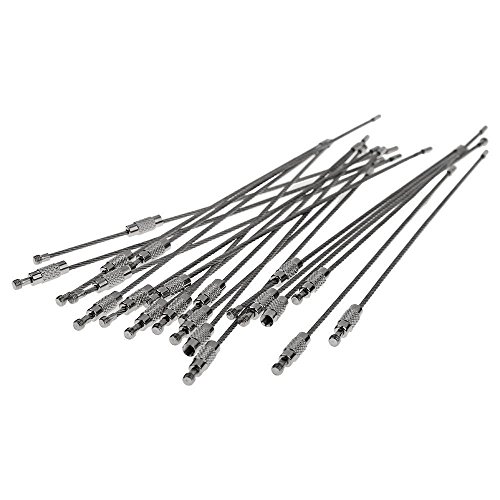 Romote Sinsun 5pcs Acero Inoxidable Alambre Llavero Llavero de Cable para el Aire Libre Senderismo