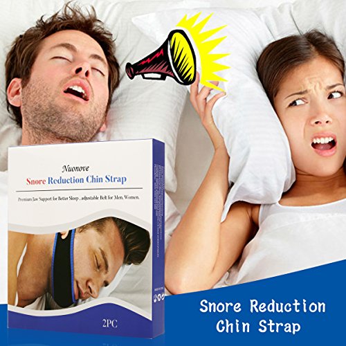 Ronquidos Soluciones, Dispositivos Anti Ronquidos, Dejar De Roncar, La Correa Para El Mentón, Ajustable & Transpirable Suave Para La Piel, 2PC