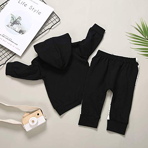 Ropa Bebe, Niños Bebés Otoño Invierno Sudaderas con Capucha Ropa Camisas Recién Nacido Niño Manga Larga Imprimir Top + Pantalones Conjunto Traje（6-12mes ）